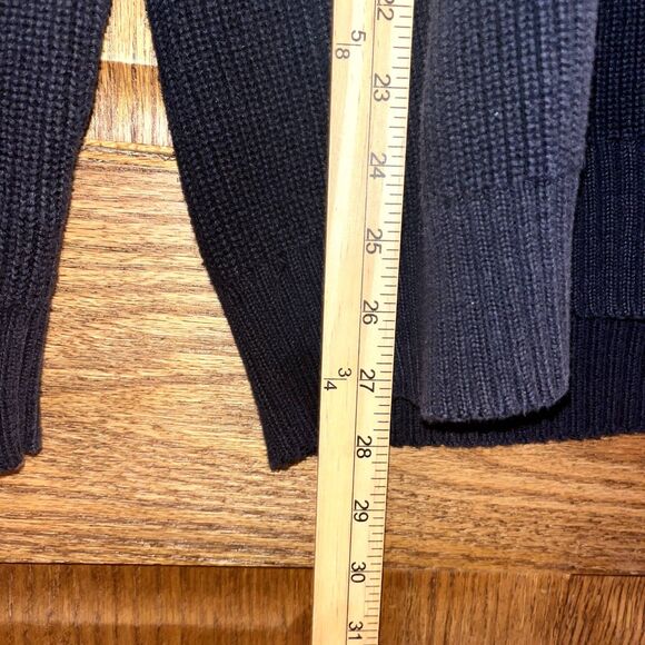 Calvin Klein Ribbed Quarter Zip Cotton Navy Everyday Mock Neck Sweater Men XL - Picture 4 of 7